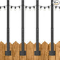 4 Pack 2.8Ft Suspension Outdoor String Light Poles for Outside String Lights Hanging,with Clip and Holder,Light Post Mounting Stand for Patio Fence Wall Garden Backyard Deck