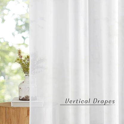 NICETOWN White Sheer 30 inch Curtains for Kitchen, Grommet Short Window Treatments Airy & Breathable Light Filtering Drapes Elegant for Kids Room/Nursery, W30 x L30, 2 Panels