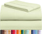 LuxClub 3 PC Sheet Set Bed Sheets Deep Pockets 16" Eco Friendly Wrinkle Free Cooling Machine Washable Hotel Bedding Silky Soft - Sage Green Twin