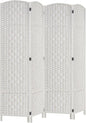 Rose Home Fashion 6 ft Tall Room Divider, Room Dividers and Folding Privacy Screens, 15.7in Privacy Screen 4 Panel Partition Temporary Wall Separation for Private, White