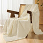 PHF 100% Cotton Waffle Weave Throw Blanket, Soft Lightweight Breathable Cozy Throws for Couch Bed Sofa, Luxury Aesthetic Woven Blanket for Home Decor & Office, 50"x60", Cannoli Cream