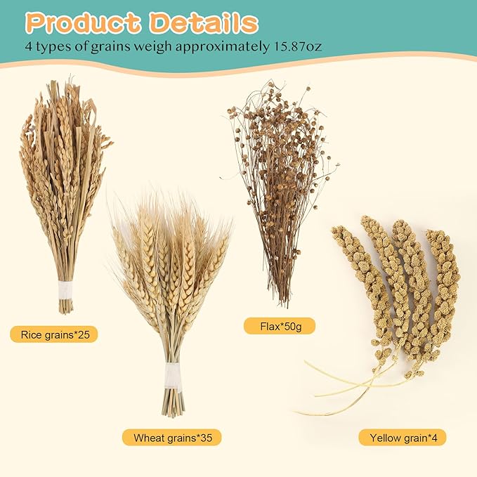 Hamster Spray Set - Natural Snack Grains & Chew Toys for Cage Decoration Accessories, Soft Bedding for Dwarf Syrian Hamsters, Gerbils, Mice & Small Pets-Mewly Pet