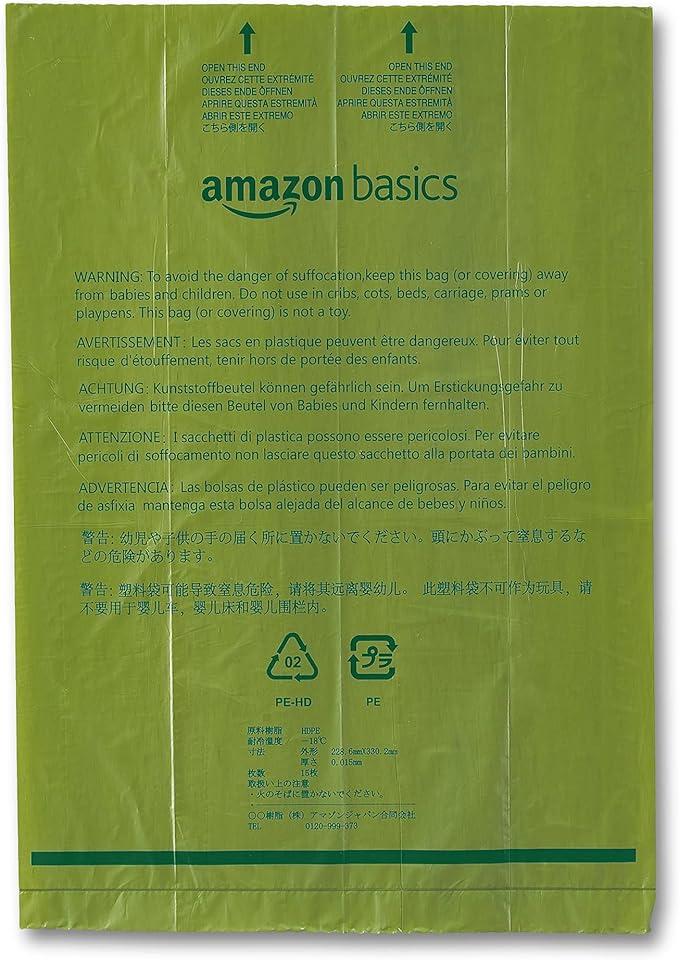 Amazon Basics Dog Poop Bags with Dispenser, 270 Count, Enhanced for Guaranteed Leakproof, Cucumber Scented, Includes Leash Clip-Mewly Pet