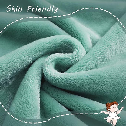 Exclusivo Mezcla Fleece Throw Blanket for Couch, Super Soft and Warm Blankets, Celadon Throw All Season Use, Cozy, Plush, Lightweight, 40x50 Inches