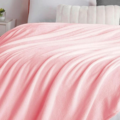 Walensee Fleece Blanket Plush Throw Fuzzy Lightweight (Throw Size 50x60 Pink) Super Soft Microfiber Flannel Blankets for Couch, Bed, Sofa Ultra Luxurious Warm and Cozy for All Seasons