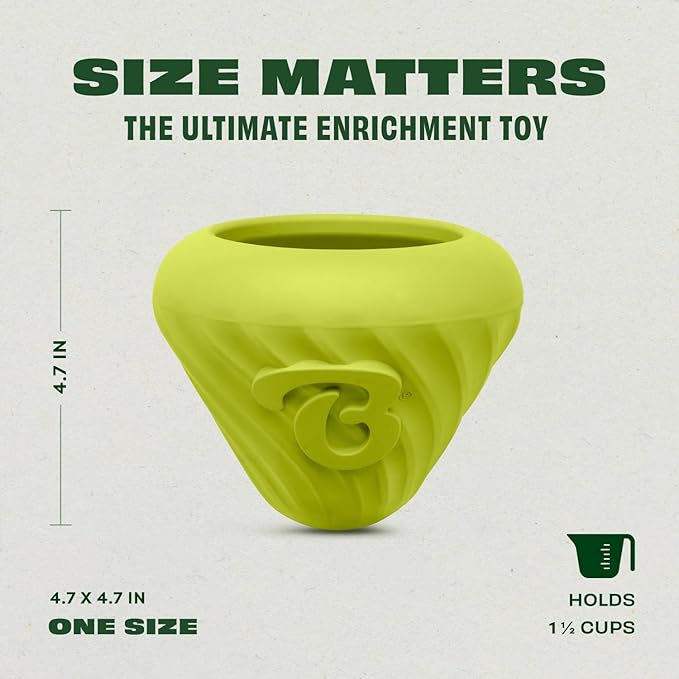 Benebone Natural Rubber Cone Interactive Enrichment Treat Dispensing Dog Toy - Slow Feeder - Great for Meals and Boredom-Mewly Pet