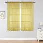 OWENIE Sheer Curtains 63 inch Length 2 Panels Set, Ivory Sheer Cutains Short Curtains for Bedroom/Living Room, Rod Pocket Voile Fimly Sheer Drapes, 2pcs, Each 42" W x 63" L