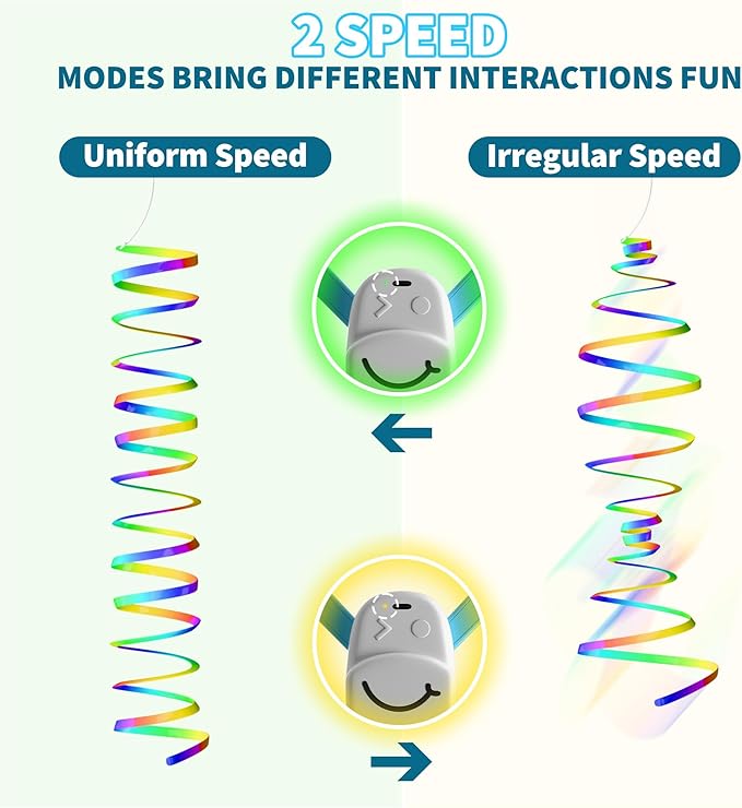 Interactive Cat Toys for Indoor Cats,Enrichment Stimulation Toys, Electric Hanging Door Clip Ribbon Kitty Toy,Automatic Play Chase Exercise Feather Toys for Bored Indoor Adult & Kitten Cats-Mewly Pet