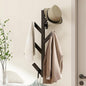 Vlush Wall Mounted Metal Coat Rack with 6 Hooks Modern Minimalist clothes rack, Upright Coat Rack for Hanging Clothes, Hats, Hanging Bags and Scarves Entrance Wall Iron Coat Racks (Black)