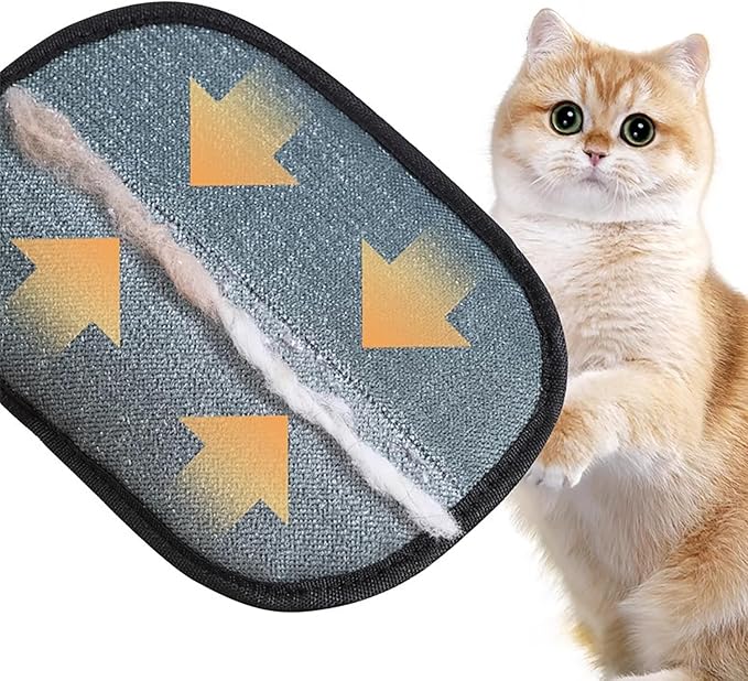 Magic Brush Pet Hair Removal Glove for Cats & Dogs, 2 Pcs Electrostatic Glove for Pet Hair, Cat Grooming Gloves for Hair Removal, Reusable Cat & Dog Hair Remover for Couch, Furniture, Carpet, Curtain-Mewly Pet