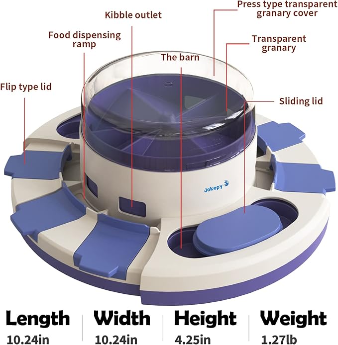 Dog Puzzle Toys for Boredom and Mental Stimulation, Interactive Slow Food Feeder Dispenser, Professional Level 2 in 1 for Large/Medium/Small Dogs-Mewly Pet