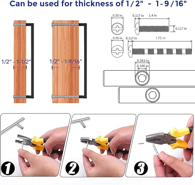 Ravinte 20 Pack 12-3/5 Inch Kitchen Square Cabinet Handles Matte Black Cabinet Pulls Black Drawer Pulls Kitchen Cabinet Hardware Kitchen Handles
