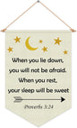 Christian Wall Banner Kids Religious Bible Verse Hanging Pennant Flag Banner motivational Inspirational Christian Wall Decor for Kids Room Nursery Playroom Baby Room Christmas Birthday Gifts