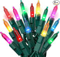 PREXTEX Multicolored Christmas Lights with Green Wire, 60 Feet, 300 Light, Twinkling Lights Indoor or Outdoor, String Twinkle Lighting for Christmas Tree Decorations