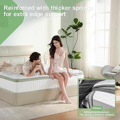 Full Size Mattress,12 Inch Full Mattress in a Box,Memory Foam Hybrid Mattress,with Individual Pocket Spring - Pressure Relief, Motion Isolation, Cool Sleep, CertiPUR-US Certified, 75''L x 54''W