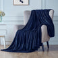 Walensee Navy Blue Fleece Blanket Plush Throw Fuzzy Lightweight (Throw Size 50x60 Navy Blue) Super Soft Microfiber Dark Blue Flannel Blankets for Couch, Bed, Sofa Ultra Warm and Cozy for All Seasons