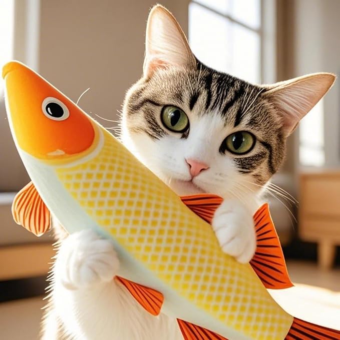 Cat Toys for Bored Indoor Adult Cats - Catnip Toys for Mental Stimulation, Interactive & Durable Kicker Toys for Solo Play, Best for Lazy or Senior Cats(Green-Mewly Pet