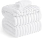 Bedsure GentleSoft White California King Size Blanket for Couch - Cozy Soft Blankets for Women, Cute Small Fleece Throws for Girls, Birthday Gifts for Women, White, 102x96 Inches
