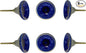 Perilla Home Set of 6 Marrakesh Knob Ceramic Decorative Round Knobs for Home Kitchen Cabinet Hardware Cupboard Glass Door Dresser Wardrobe and Drawer Pulls (Blue)