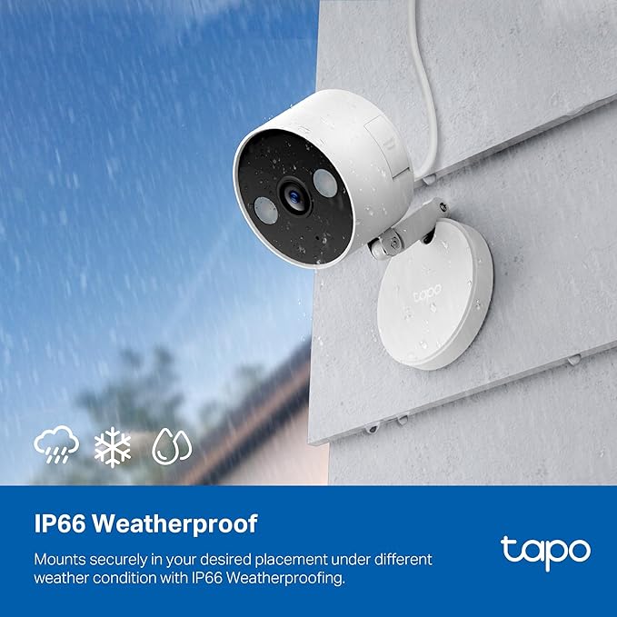 Tapo by TP-Link 2K QHD Security Camera Indoor/Outdoor, 2024 PCMag Editor's Choice, Color Night Vision, Free Person/Pet/Vehicle Detection, Baby Monitor, Local/Cloud Storage, IP66, Dual-Spotlight(C120)-Mewly Pet