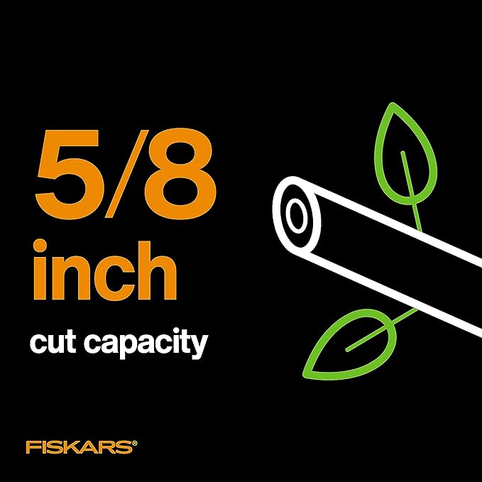 Fiskars Bypass Pruning Shears, 5/8-Inch Cut Capacity SoftGrip Hand Pruner for Small Hands, Blade Stays Sharp Through Heavy Use with Rust Resistant, Low-Friction Coating-Mewly Pet