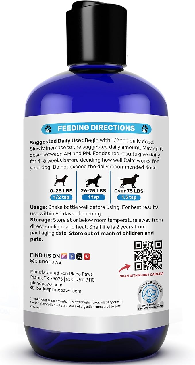 Dog Anxiety Relief - Faster Absorption Than Hemp Calming Chews for Dogs - Dog Calming Chews Alternative - Hemp Oil and Melatonin for Dogs - Liquid Dog Calming Treats for Thunder, Fireworks, Sleep Aid-Mewly Pet