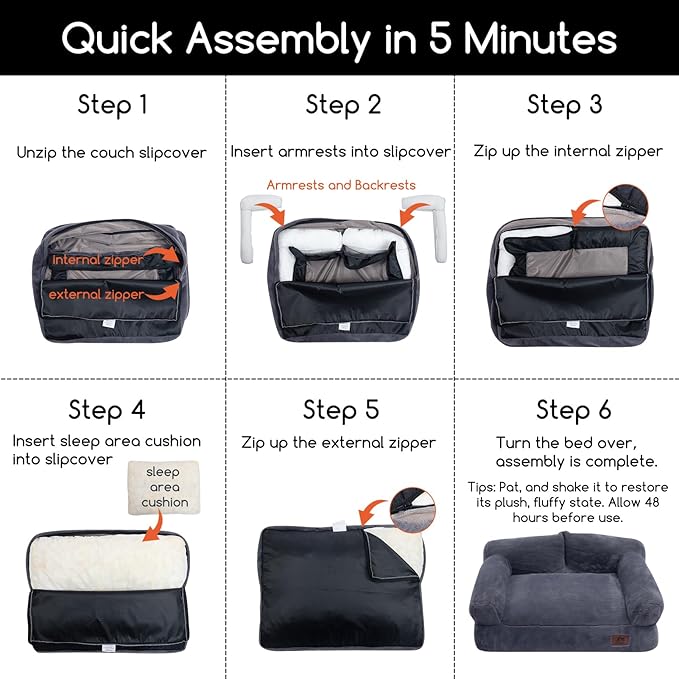 Hollypet Fluffy Plush Pet Cat Couch Sofa Soft Calming Pet Dog Sofa Beds for Medium Small Cats and Dogs, Cobalt Blue-Mewly Pet