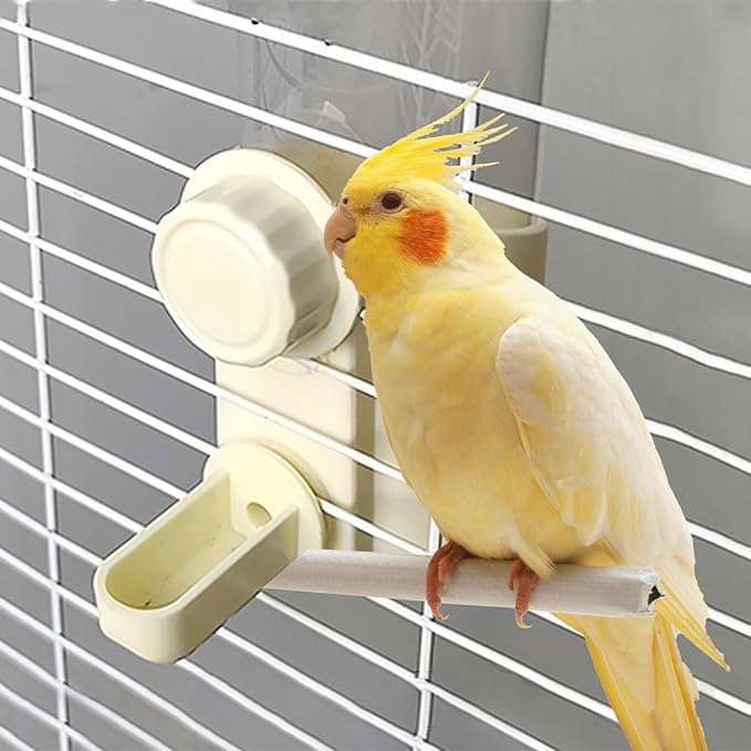 Automatic Hanging Bird Water Bottle - No Drip Cage Mounted Waters Feeder for Parakeets, Cockatiels, Budgies, Lovebirds, Finches, Canaries, Parrots (Bird Cage Accessories Travel Essential)-Mewly Pet