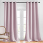 NICETOWN Blackout Curtains for Girls Room - Thermal Insulated Solid Grommet Room Darkening Curtains/Panels/Drapes for Bedroom/Patio (Lavender Pink=Baby Pink, 2 PCs, 52 by 95-Inch)