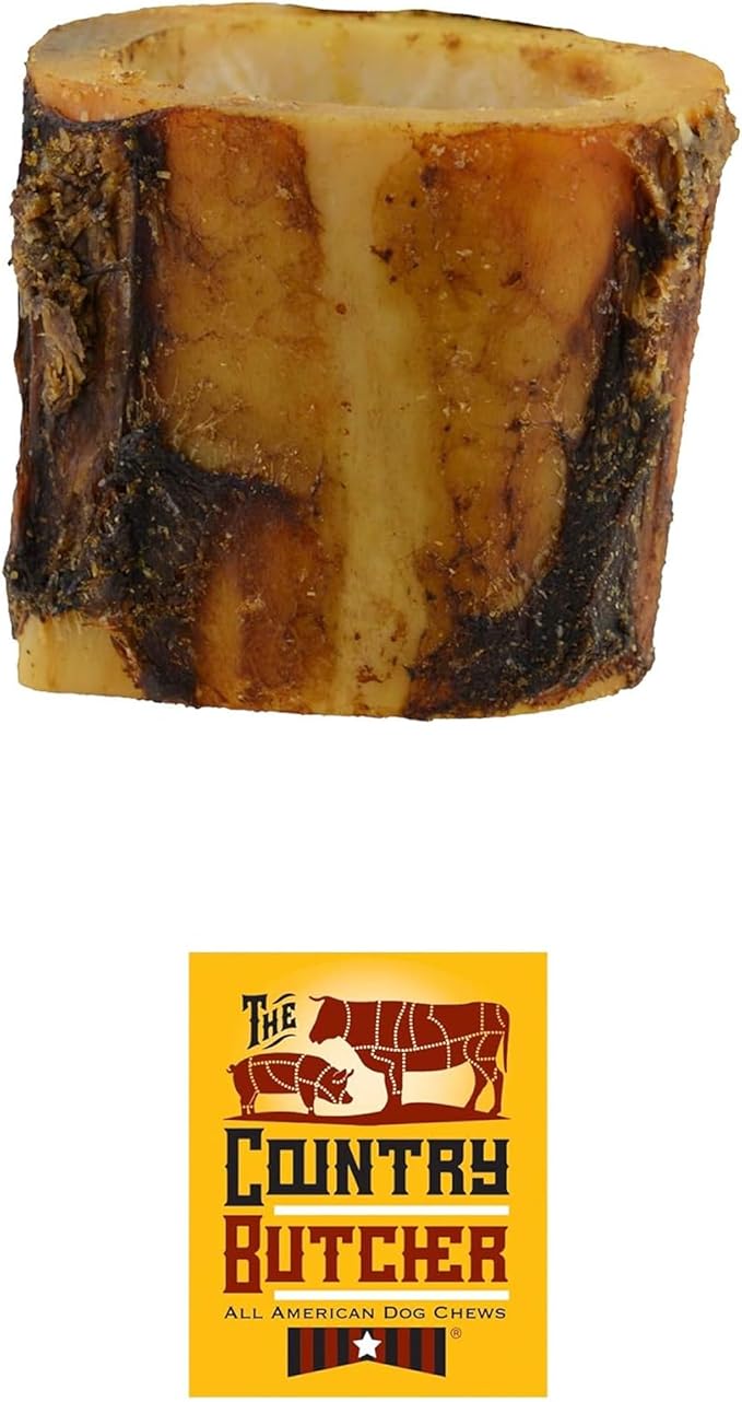 2" Beef Marrow Dog Bones for Aggressive Chewers, Small Breed Dog Treat, Natural, Tough, Chew Toy, Made in The USA, 6 Count-Mewly Pet