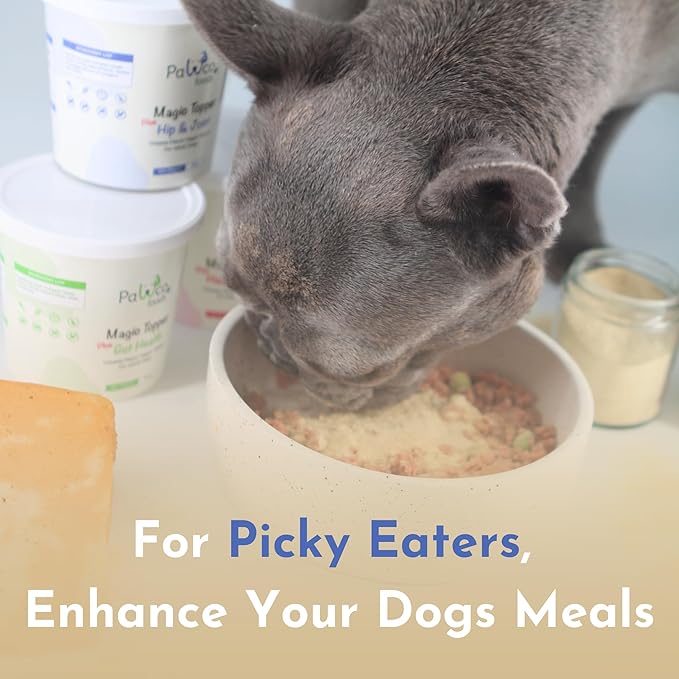 PawCo Magic Topper Hip & Joint Support - Vegan Dog Topper with Omega-3, Grain-Free Meal Enhancer for Senior Dogs, 160g-Mewly Pet