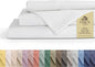 Linen Home 100% Cotton Percale Sheets Twin Size, White, Deep Pocket, 3 Pieces Set - 1 Flat, 1 Deep Pocket Fitted Sheet and 1 Pillowcase, Crisp Cool and Strong Bed Linen