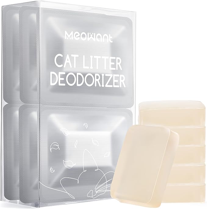 MeoWant Pet Odor Eliminator- 30-Day Continuous Automatic Cat Litter Box Odor Deodorant Gel Only Suitable for MW-SC01 / MW-SC02/MW-LB02 Cat Litter Box (6Pcs)-Mewly Pet