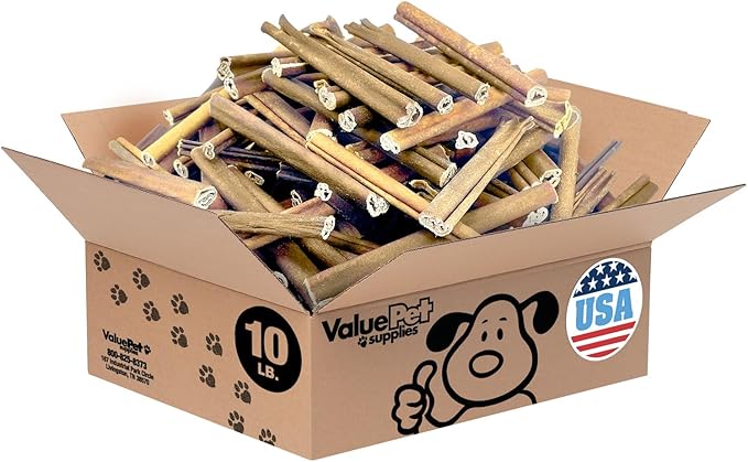 ValueBull USA Collagen Sticks for Dogs, 4-6 Inch Varied Chews, Natural Long-Lasting Dog Treats, 10 Pound Bulk Pack - Promotes Joint, Skin & Coat Health with Glucosamine and Chondroitin-Mewly Pet