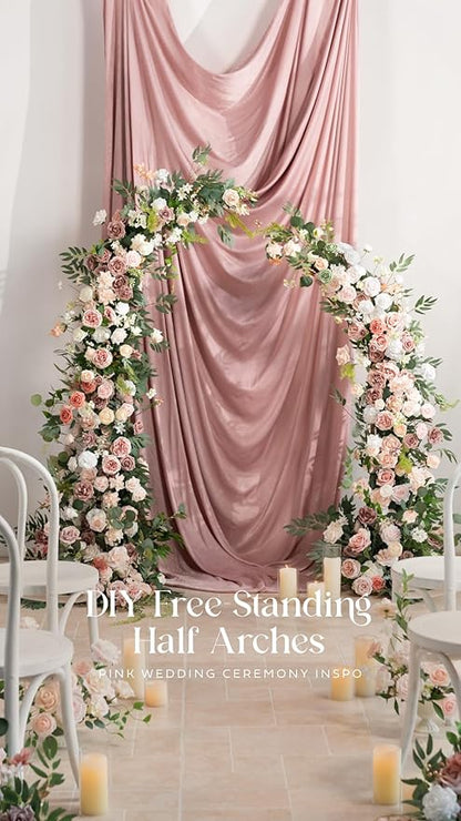 Ling's moment Artificial Flowers 25Pcs Dusty Rose Roses Decor w/Stems,3" Real Touch DIY Foam Floral for Wedding Bouquet/Centerpieces, Outdoors Party Backdrop, Room/Table, and Garden/Pot Decorations