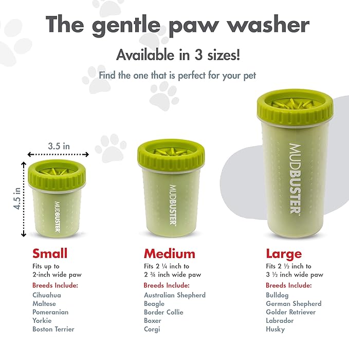 Dexas Green Small Dog Paw Cleaner for Dogs - Premium Quality Pet Supplies and Dog Accessories - Cleans Mud and Dirt - Easy to Use and Clean - Patented Product - BPA Free-Mewly Pet