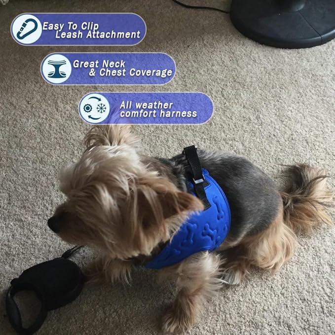 Comfort Fit Dog Harness No Pull with Adjustable Buckles Soft Padded Reflective Choke Step-in Pet Vest with Easy Control Handle for Small Medium Large Dogs & Puppies for Walking Running Training-Mewly Pet