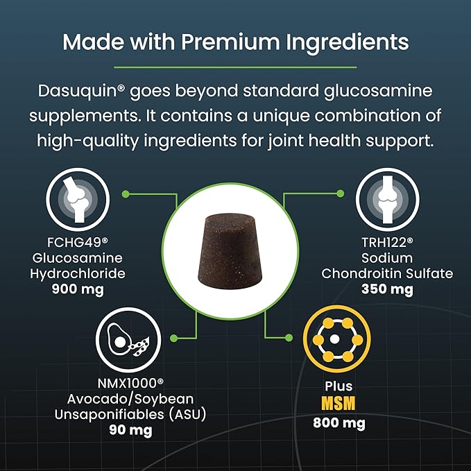 Nutramax Laboratories Dasuquin with MSM Soft Chews Large Dog 84 Count, brown-Mewly Pet