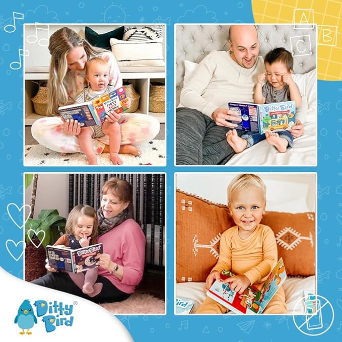 Ditty Bird Safari Book for Toddlers | Realistic Animal Sound Book | Interactive Safari Board Books for Toddlers 1-3 | Sensory, Musical Books for Animal Lovers | Sturdy Nursery Rhyme Toys for Baby-Mewly Pet