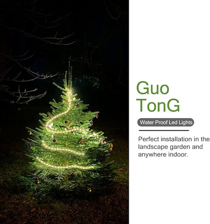 GouTonG LED Rope Lights, Warm White 110V 3000K, Indoor or Outdoor, 20ft, Perfect for Deck, Garden, Patio, Landscape Lighting, Bedroom Décor, Waterproof, Ideal for Backyards, Decorative Lighting