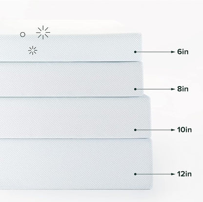 ZINUS 6 Inch Green Tea Cooling Gel Memory Foam Mattress, Short Queen, Fiberglass Free, Cooling Gel Foam, Pressure Relieving, CertiPUR-US Certified, Mattress in A Box, White