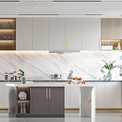 Asidrama 10 Pack 6.3 Inch(160mm) Brushed Gold Kitchen Cabinet Handles, Cabinet Pulls Kitchen Cabinet Hardware for Cupboard Drawer Pulls