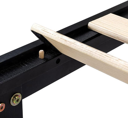 Mellow Naturalista Classic 12 Inch Solid Wood Platform Bed with Wooden Slats, Twin, Black