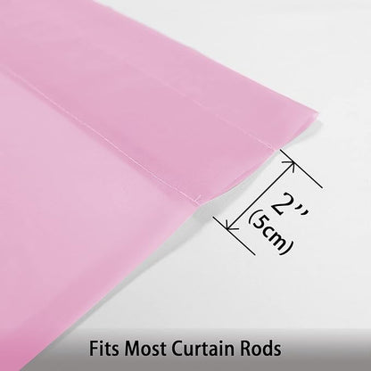 OWENIE Pink Sheer Curtains 96 Inch Length, Elegant Sheer Curtains for Bedroom, Window Voile Sheer Curtain Panels/Drapes/Treatment for Living Room, 2Pcs, Each 42" W x 96" L