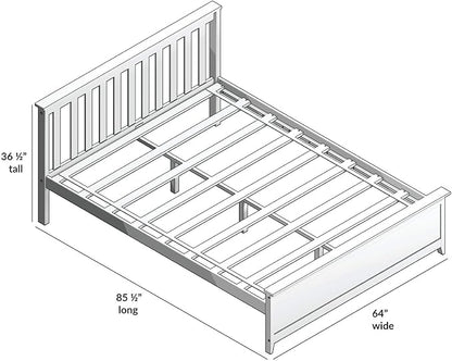 Plank+Beam Queen Bed Frame with Headboard, Wood Platform Bed, Adult Bedroom Furniture, Easy Assembly, No Box Spring Needed, Clay
