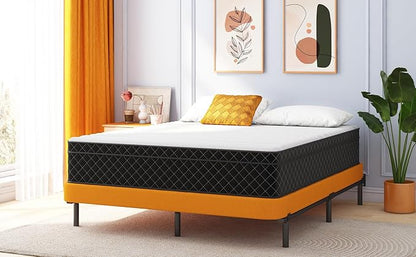 Swbvs California King Mattress 12 Inch Hybrid – Memory Foam & Pocket Springs Bed in a Box, Medium Firm, Cooling Comfort & Pressure Relief, 120-Night Trial