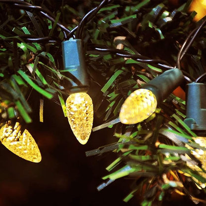 Battery Operated String Lights - 18ft 50 LED C3 String Lights Christmas Lights Battery Powered String Lights for Indoor Outdoor Christmas Tree Wreath Party Decoration, Waterproof, Warm White 2 Pack