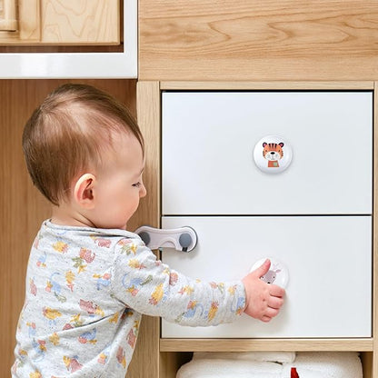 6pcs 1.5" 6Pack Cute Safari Animal Ceramics Kids Cabinet Furniture Nursery Cabinet Dresser Drawer Knobs and Door Pulls