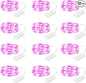 12-Pack LED Fairy Lights 7 Feet Battery Powered Waterproof Silver Wire 20 Slim Copper Wire Pastel Lights for DIY Wedding Party Bedroom Patio Easter Christmas (Pink)