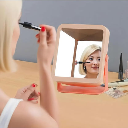 Non-Reversing Mirror with Authentic Image Reflection - Inverted Mirror for Clear, Accurate Makeup & Grooming, Desktop Vanity Essential